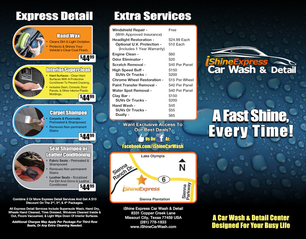 Missouri City Texas Ishine Express Car Wash Detail Ishineexpress Car Wash Detail