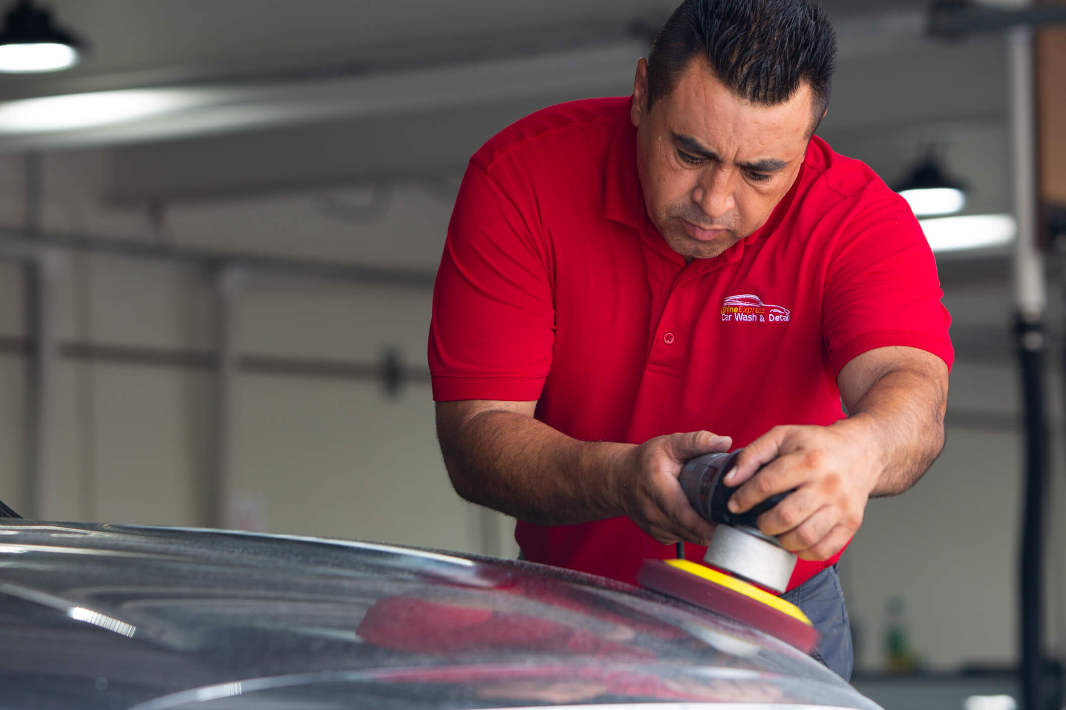 Hand Waxing car